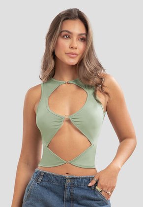 Blusa Mujer Verde Oliva Atypical 105694
