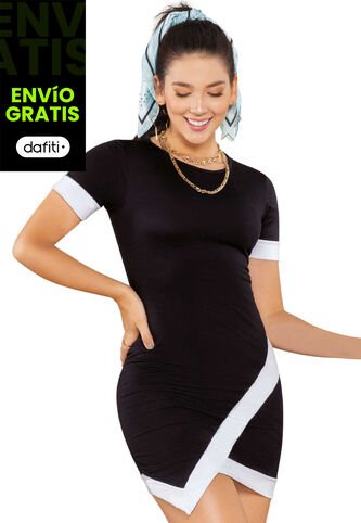 Vestido Corto Mujer Negro Atypical 87052 Atypical