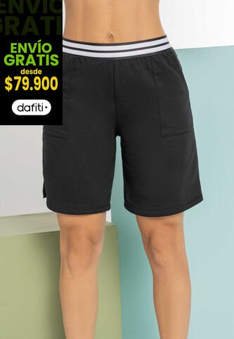 Bermuda Short Mujer Negro Atypical 101953 Atypical
