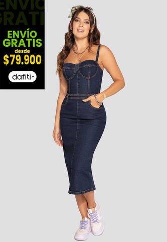Vestido Corto Mujer Azul Atypical 2935 Atypical