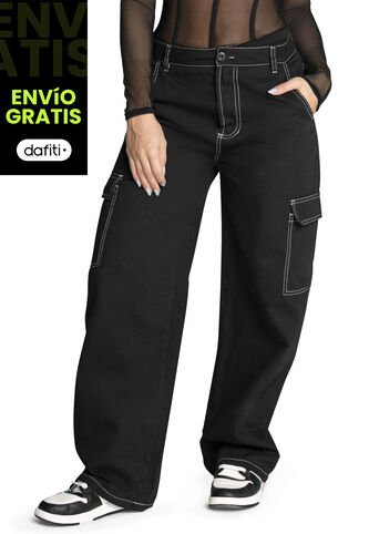 Pantalón Mujer Negro Atypical 33440 Atypical