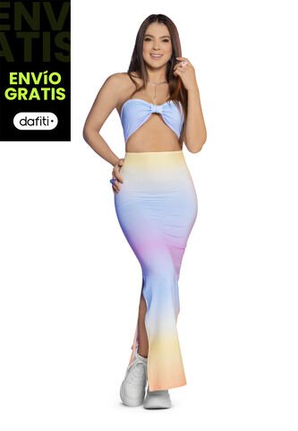 Vestido Largo Mujer Estampado Atypical 4543 Atypical