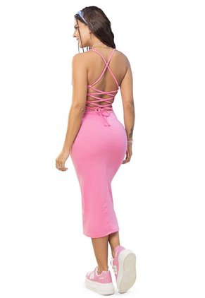 Vestido Mujer Rosa Atypical 5519