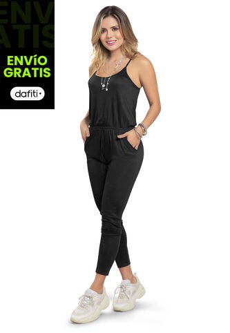 Enterizo Largo Mujer Negro Atypical 3832 Atypical