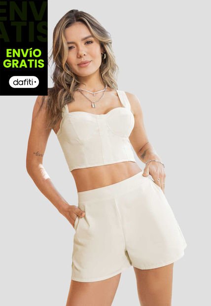 Conjunto Mujer Beige Atypical 851