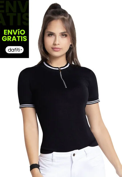 Blusa Juvenil Femenino Negro Atypical