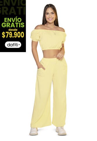 Conjunto Mujer Amarillo Pastel Atypical 33455 Atypical