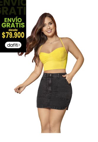 Falda Corta Mujer Negro Atypical 33438 Atypical