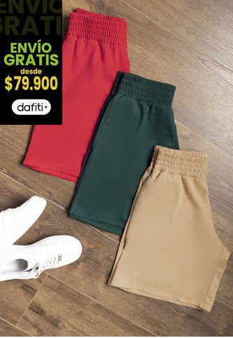 Bermuda Short Mujer Rojo Atypical 6667 Atypical