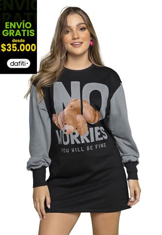 Vestido Corto Mujer Negro Atypical 2254 Atypical