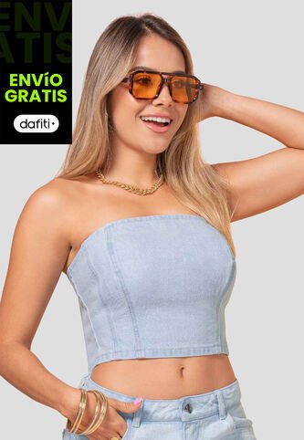 Corset Mujer Azul Claro Atypical 113622 Atypical