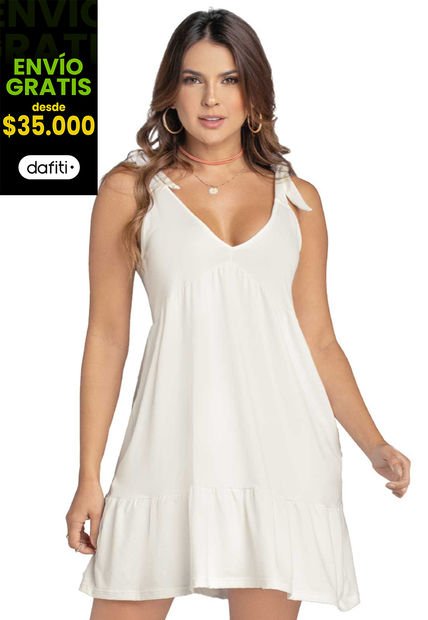 Vestido Corto Mujer Blanco Atypical 90945