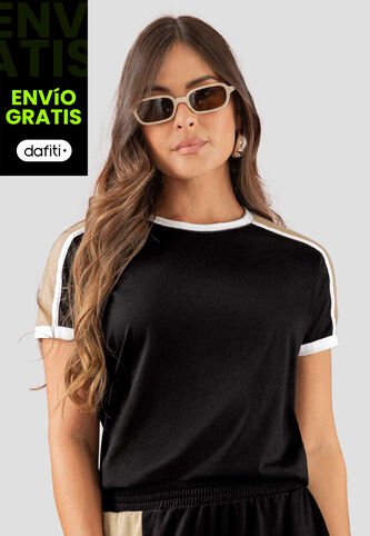 Camiseta Mujer Negro Atypical 113171 Atypical