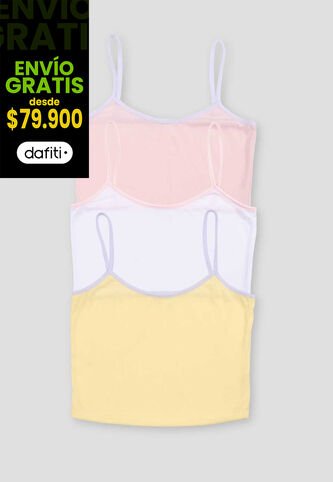 Camisilla Paq X3 Mujer Multicolor Atypical 114639 Atypical