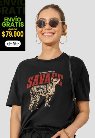 Camiseta Mujer Negro Atypical 114250 Atypical
