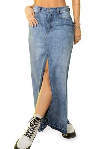 Falda Larga Mujer Azul Atypical 2136 Atypical