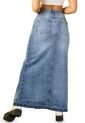 Falda Larga Mujer Azul Atypical 2136 de Atypical