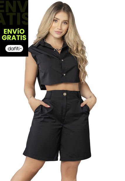 Bermuda Short Juvenil Negro Atypical 89576