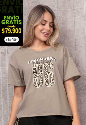 Camiseta Mujer Café Pardo Atypical 113791 Atypical