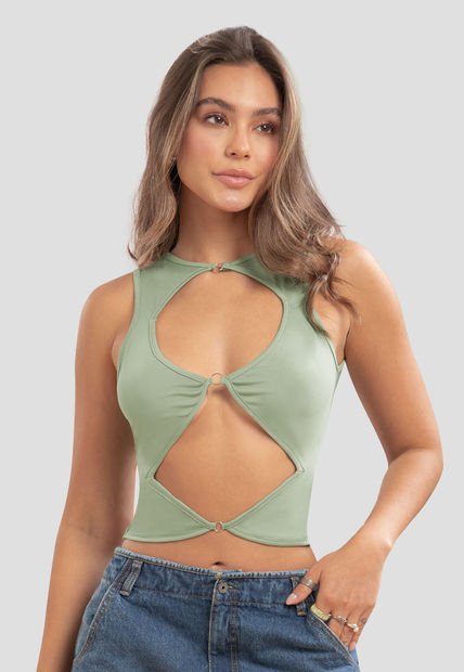 Blusa Mujer Verde Oliva Atypical 105694