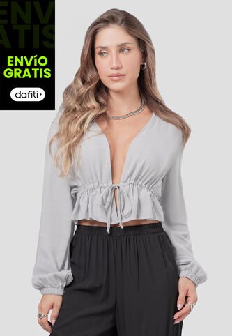 Blusa Mujer Gris Claro Atypical 111937 Atypical