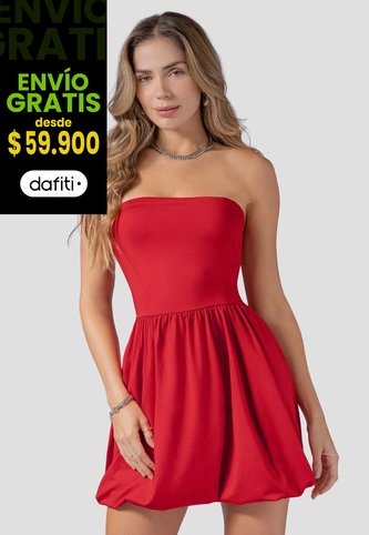 Vestido Corto Mujer Rojo Atypical 114041 Atypical