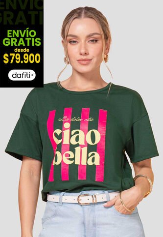 Camiseta Mujer Verde Pino Atypical 113629 Atypical