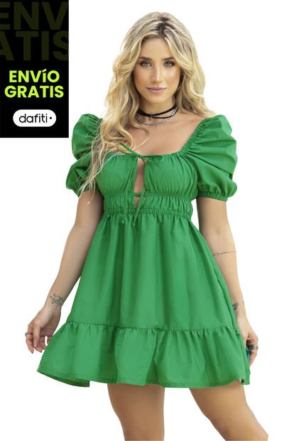 Vestido Corto Juvenil Verde Antioquia Atypical 92441