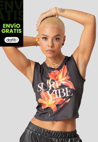 Camiseta Mujer Negro Atypical 105873 Atypical