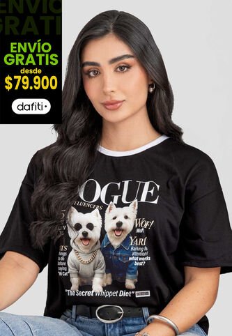 Camiseta Mujer Negro Atypical 113284 Atypical