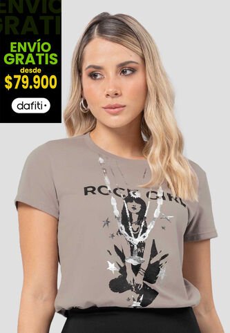 Camiseta Mujer Café Pardo Atypical 112830 Atypical