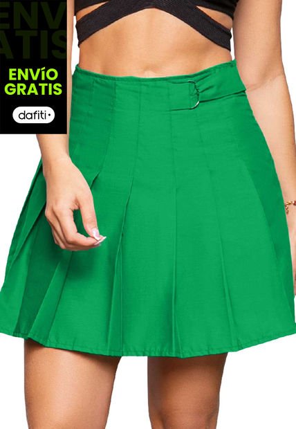 Falda Corta Mujer Verde Atypical 87051