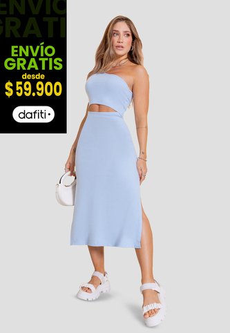 Vestido Mujer Azul Claro Atypical 106872 Atypical