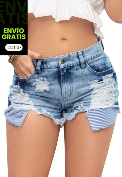 Short Mujer Azul Atypical 77848