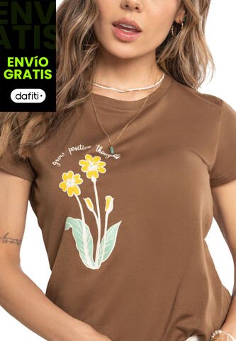 Camiseta Mujer Café Atypical 3706 Atypical
