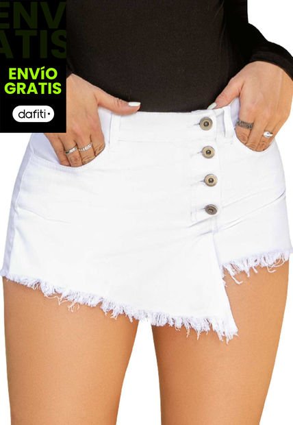 Falda Short Mujer Blanco Atypical 79474