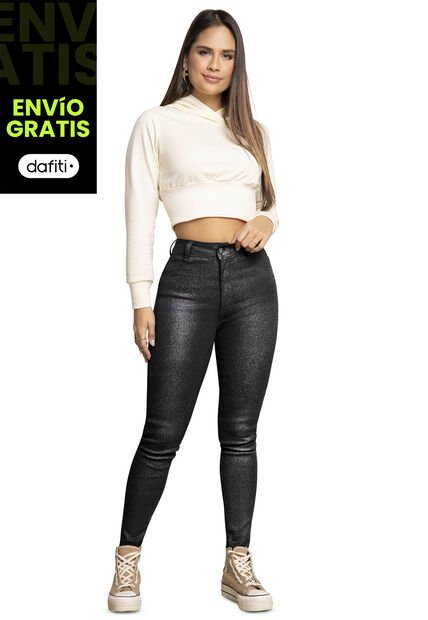 Jean Mujer Negro Atypical 5783