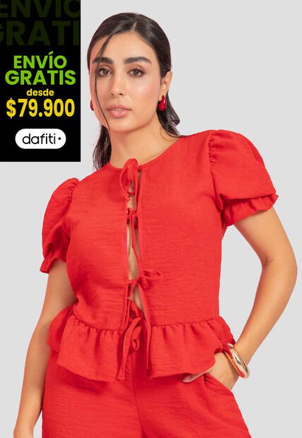 Blusa Mujer Rojo Atypical 112488