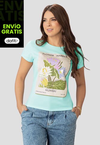 Camiseta Mujer Azul Atypical 102191 Atypical