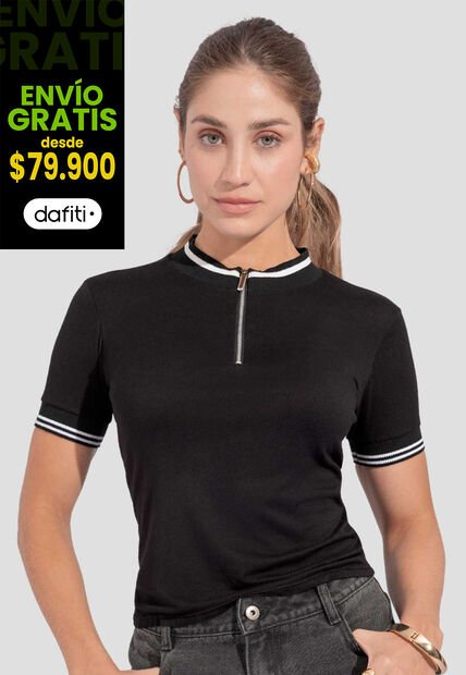 Blusa Mujer Negro Atypical 112507