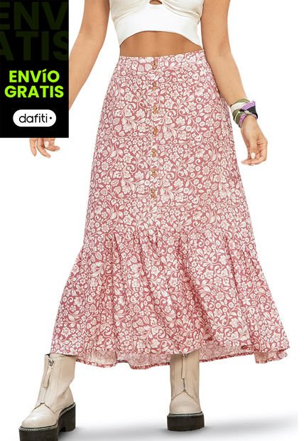 Falda Larga Juvenil  Fucsia Atypical 92656
