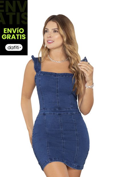 Vestido Mujer Azul Atypical 87056