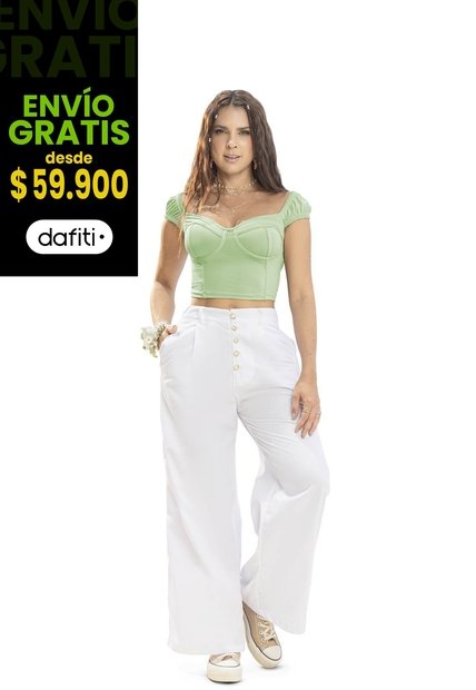 Pantalón Mujer Blanco Atypical 1496