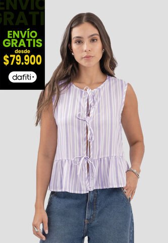 Blusa Mujer Estampado Lila Atypical 112316 Atypical