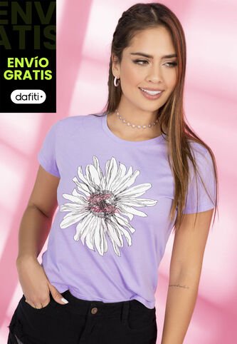 Camiseta Mujer Lila Atypical 8374 Atypical