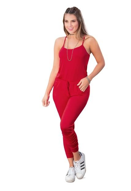 Enterizo Largo Juvenil Para Mujer Atypical -Rojo