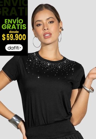 Camiseta Mujer Negro Atypical 114248 Atypical