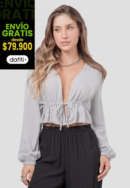 Blusa Mujer Gris Claro Atypical 111937