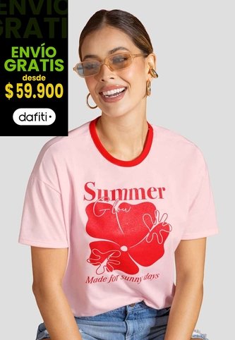Camiseta Mujer Rosa Atypical 114046 Atypical