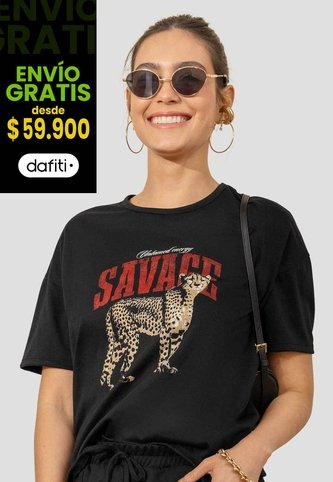 Camiseta Mujer Negro Atypical 114250 Atypical